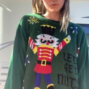 LETS GET NUTS vintage light up sweater